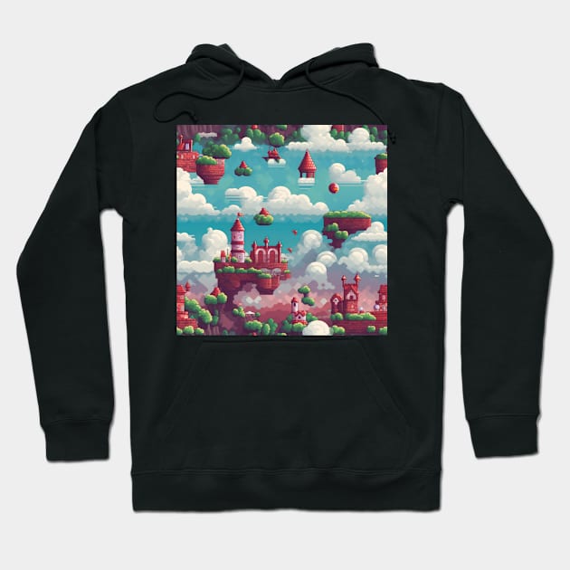 Pixel Art Repeating Pattern Hoodie by Pixelyx